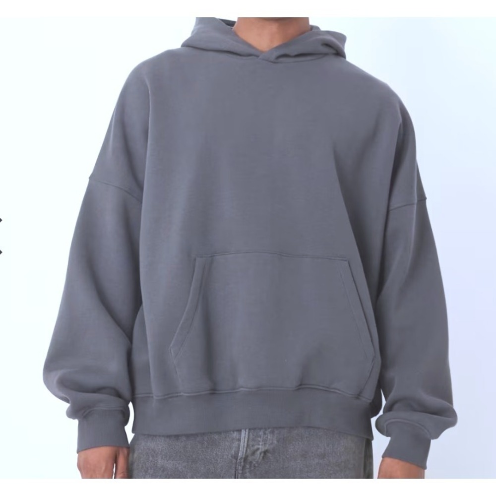 Le Breve 4XL Pullover Hoodie Mens Gray Casual Drawstring Pocket Sweatshirt‎